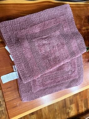 Mauve Cannon set of 2 100% cotton rugs EUC